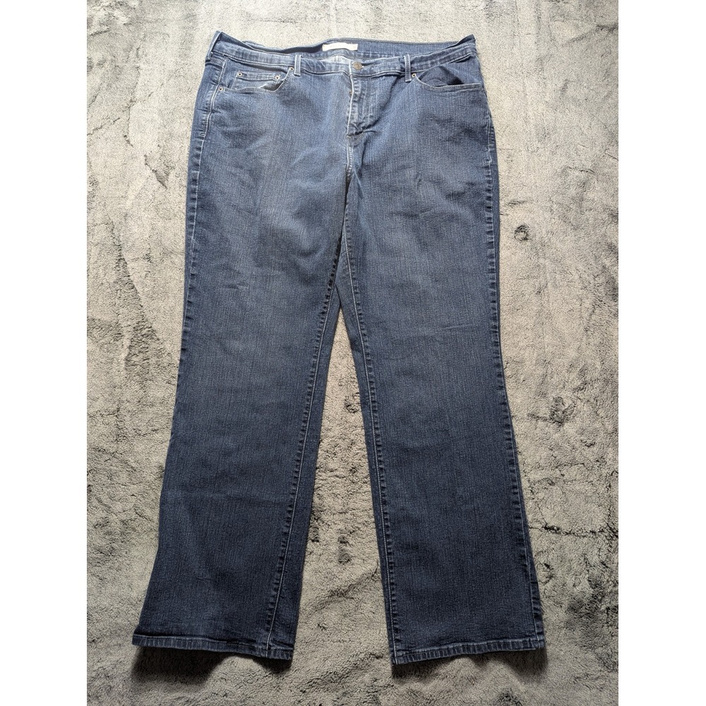 Levi's 505 Straight Leg Jeans Women's Size 16 Dark Wash
